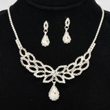 93927, PAVE RHINESTONE EVENING NECKLACE, WEDDING, BRIDAL, PROM