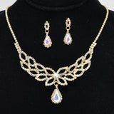 93927, PAVE RHINESTONE EVENING NECKLACE, WEDDING, BRIDAL, PROM