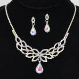 93927, PAVE RHINESTONE EVENING NECKLACE, WEDDING, BRIDAL, PROM