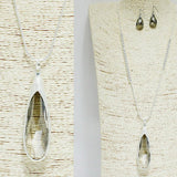 Crystal Glass Stone Charm Long Pendant Necklace - view 2