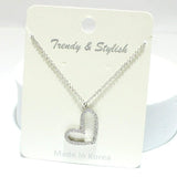 Pave Heart Pendant Necklace, Valentine's DAY