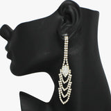 93965, MARQUISE ACCENT PAVE RHINESTONE DROP EARRING, WEDDING, BRIDAL, PROM