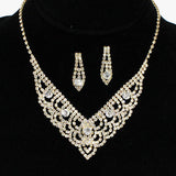 93973, PAVE RHINESTONE NECKLACE, WEDDING, BRIDAL, PROM