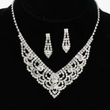 93973, PAVE RHINESTONE NECKLACE, WEDDING, BRIDAL, PROM