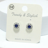93978, DAINTY CUBIC ZIRCONIA STUD EARRING