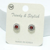 93978, DAINTY CUBIC ZIRCONIA STUD EARRING