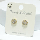 93978, DAINTY CUBIC ZIRCONIA STUD EARRING