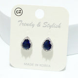 93985, TEARDROP CUBIC ZIRCONIA STUD EARRING