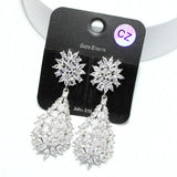 93986, CHANDELIER CUBIC ZIRCONIA EARRING, WEDDING, BRIDAL, PROM