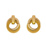 Wood Accent Double Round Earring - view 4