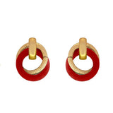 Wood Accent Double Round Earring - view 6