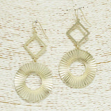 Geometric Metal Dangle Earring - view 2