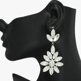 94028, MARQUISE RHINESTONE ACCENT EARRING, WEDDING, BRIDAL, PROM