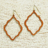 Quatrefoil Wood Earring