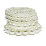 94054, PEARL MULTI LAYERED STRETCH BRACELET