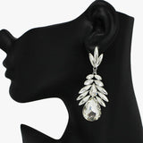 94056, MULTI RHINESTONE SHAPE EVENING EARRING, WEDDING, BRIDAL, PROM