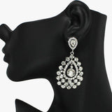 94057, BUBBLE RHINESTONE EVENING EARRING, WEDDING, BRIDAL, PROM
