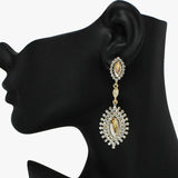 94058, MARQUISE RHINESTONE ACCENT EVENING EARRING, WEDDING, BRIDAL, PROM