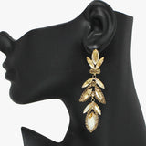 94064, MARQUISE RHINESTONE ACCENT EVENING EARRING, WEDDING, BRIDAL, PROM