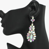 94066, TEARDROP & MARQUISE RHINESTONE ACCENT EVENING EARRING, WEDDING, BRIDAL, PROM