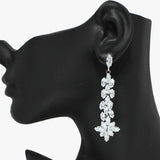 94069, MARQUISE CUBIC ZIRCONIA ACCENT DROP DANGLE EARRING, WEDDING, BRIDAL, PROM