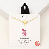94100, GOLD DIPPED, "FAIRY" DAINTY CUBIC ZIRCONIA NECKLACE