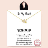 94105, GOLD DIPPED, "IN MY HEART" DAINTY HEART CZ PENDANT NECKLACE, VALENTINE'S DAY