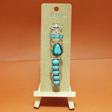 94125, WESTERN TURQUOISE STONE ADJUSTABLE RING SET