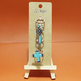 94129, WESTERN CROSS TURQUOISE STONE ADJUSTABLE RING SET