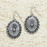 Western Concho Metal Earring