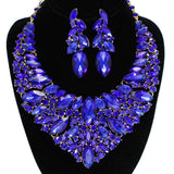 94153, MARQUISE RHINESTONE ACCENT EVENING NECKLACE, WEDDING, BRIDAL, PROM