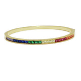 94178, BAGUETTE CUBIC ZIRCONIA STAINLESS STEEL BRACELET