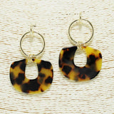 Geometric Celluloid Acetate Earring - view 2