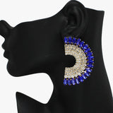 94207, 2.5" MARQUISE RHINESTONE ACCENT EARRING, WEDDING, BRIDAL, PROM