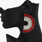 94207, 2.5" MARQUISE RHINESTONE ACCENT EARRING, WEDDING, BRIDAL, PROM