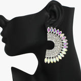 94207, 2.5" MARQUISE RHINESTONE ACCENT EARRING, WEDDING, BRIDAL, PROM