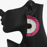 94207, 2.5" MARQUISE RHINESTONE ACCENT EARRING, WEDDING, BRIDAL, PROM