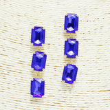 94214, RECTANGLE RHINESTONE DROP DANGLE EARRING