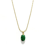 94225, DAINTY SEMI PRECIOUS STONE PENDANT NECKLACE