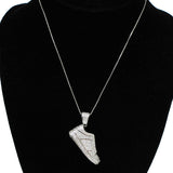94276, SNEAKER SHOE BLING CUBIC ZIRCONIA PENDANT NECKLACE