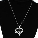 94278, "FAITH" HEART BLING CUBIC ZIRCONIA PENDANT NECKLACE, VALENTINE'S DAY