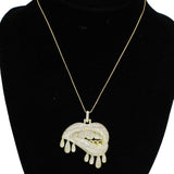 94279, DRIP LIPS BLING CUBIC ZIRCONIA PENDANT NECKLACE, VALENTINE'S DAY