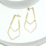 Gold Dipped, Geometric Metal Earring