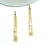 Gold Dipped, Hammered BAR Brass Earring