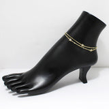 94363, DAINTY STAR DOUBLE LAYERED ANKLET