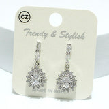 94373, TEARDROP ACCENT CUBIC ZIRCONIA DANGLE EARRING