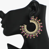 94409, TEARDROP RHINESTONE ACCENT EARRING