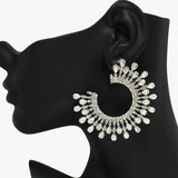 94409, TEARDROP RHINESTONE ACCENT EARRING