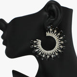 94409, TEARDROP RHINESTONE ACCENT EARRING