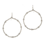 Textured Ball with Nugget Round Beaded Earring